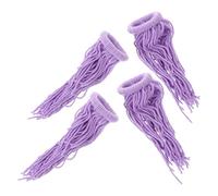 DECOMELODY 4pcs Floating Spawning Mop Aquarium Breeding Decorations Realistic Seagrass Fish Tank Mop for Aquatic Egg Laying Violet Low Impact Easy to with Various Egg-laying