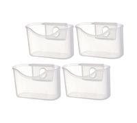 DECOMELODY 4Pcs Fridge Hanging Organizer Boxes for Freezer and Refrigerator Mini Storage Containers for Sauce and Seasoning Bags Kitchen Storage Bins for Pantry and Office Use