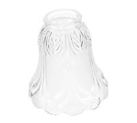 DECOMELODY 4Pcs Frosted Glass Lampshade Replacement Light Cover Decorative Flower Design Lightweight Fixture for Wall Sconces Farmhouse Rustic Modern Style