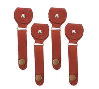 DECOMELODY 4pcs Guitar Neck Strap Tie Pu Leather Headstock Strap Plectrum Case for Electric Bass Ukulele Guitar Accessories