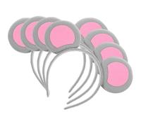 DECOMELODY 4pcs Halloween Headband Mouse Ears Cosplay Headbands for Women Fabric Animal Ear Easy to Wear Attractive Hair Accessories for Festival Party and Role Plays