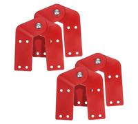 DECOMELODY 4pcs Heavy-Duty Attic Ladder Hinges Galvanized Metal Folding Step Brackets with Noise Reduction Enhanced Stability Tie Rod Accessories for Ladder Repair and Structural Safety