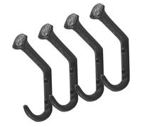 DECOMELODY 4Pcs Heavy Duty Iron Hooks Wall Mounted Decorative Coat Hangers Vintage Pastoral Style for Keys Hats Scarves Towels Item Storage