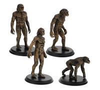 DECOMELODY 4pcs Human Evolution Models Educational Realistic Primitive Man Figures for Learning Cognitive Development Teaching Tool Collection
