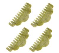 DECOMELODY 4pcs Jade Massage Comb Set Green Jade Scalp Hair Comb for Deep Tissue Head Massage, Gua Sha Scraping Tool for Relaxation and Meridian Therapy, Handheld Stone Hair Massager for