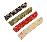 DECOMELODY 4Pcs Japanese Style Folding Hand Fan Bag Elegant Protective Sleeve Pouch for Compact Paper Fans Durable Handmade Lace Storage Gift Packaging for Women