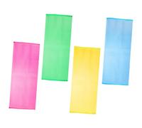 DECOMELODY 4Pcs Long Strap Shower Back Scrubber for Gentle Exfoliation and Deep Cleansing Flexible Body Washer for Reach Areas Bathing Accessories for Smooth Skin