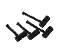 DECOMELODY 4pcs Metal Guitar Bridge Saddles for Electric Bass Guitar Replacement Parts with Intonation Sleek Black Design Musical Instrument Accessories String Bass