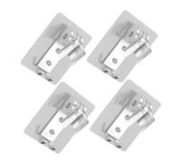 DECOMELODY 4pcs No Drill Adhesive Shower Head Holder Adjustable Handheld Wall Mount Bracket for Bathroom Space Saving Aluminum Shower Head Bracket Compatible with Various Sprayers