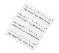 DECOMELODY 4Pcs Outdoor Plastic Braille Signs Braille Labels for Visually Impaired Navigation Accessibility Blinder Attention Markers
