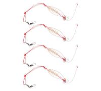 DECOMELODY 4pcs Portable Spring Carp Feeder Bait Cage Lightweight Fishing Bait Holder Trap for Freshwater Angling Easy Load for Shop Supplies and Outdoor Use