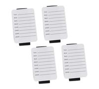 DECOMELODY 4pcs Portable White Acrylic Eyelash Tray with Scale Markings Professional Lash Extension Holder for Salon and Individual Use Comfortable Tweezers Pick Up Accessory