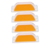 DECOMELODY 4pcs Reflective Road Pavement Markers High Visibility Driveway Reflectors Pressure-resistant Highway Guide Safety Markers for Nighttime Roadside Use