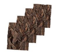 DECOMELODY 4pcs Reptile Climbing Hide Platform Bark Basking Spot Aquarium Habitat for Lizards Snakes Spiders Enhances Activity and Natural Behavior