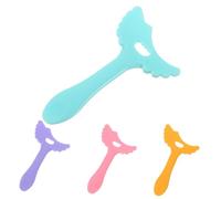 DECOMELODY 4pcs Silicone Eyeliner Stencil Makeup Aids Lightweight with Good Elasticity Eye Shadow Contour Guide Applicator for Make up Travel Bag Color Assorted style