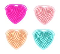 DECOMELODY 4pcs Silicone Facial Cleansing Brush and Body Massage Brush Set, Double-sided Handheld Skin Care Tool for Women and Babies, Gentle Face and Scalp Scrubber for Home Use