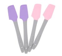 DECOMELODY 4pcs Silicone Wax Spatulas Portable Waxing Sticks Cream Applicators Handheld Multi-function Waxing Tools for Hand and Foot Care at Home