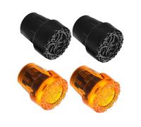 DECOMELODY 4pcs Slip Cane Tips for Stability Lightweight Trekking Pole Foot Covers Durable Walking Stick Protectors for Rocky Snowy and Terrains Easy Tool Installation