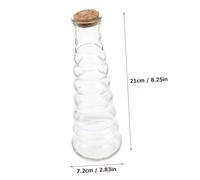 DECOMELODY 4pcs Small Glass Sand Art Bottles with Cork Stoppers Transparent Decorative Wishing Bottles for DIY Crafts Photo Props Desktop Display