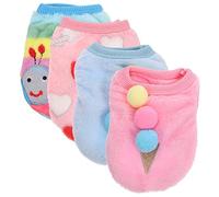 DECOMELODY 4pcs Stylish Puppy Outfit Breathable Dog Clothes with Creative Patterns Warm Winter Garments for Xxs Small Dogs for Daily Wear Halloween Christmas Photo Shoots