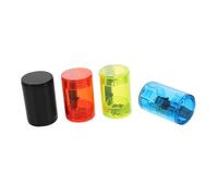 DECOMELODY 4pcs Ukulele Finger Sand Bell Plastic Percussion Shakers for Ukulele Banjo Mandolin Guitar Bands Portable Rhythm Instruments