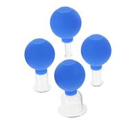 DECOMELODY 4pcs Vacuum Cupping Cups Kit Body Massager Suction Therapy Device for Cellulite and Facial Massage Skin Friendly Rubber with Enhanced Vacuum Effect for Home Use