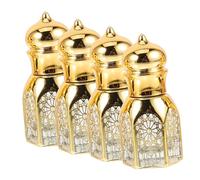 DECOMELODY 4pcs Vintage Perfume Sample Bottle Essential Oil Bottle Portable Travel Perfume Refill for Fragrance Storage Random Style