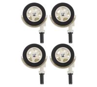 DECOMELODY 4pcs Walker Replacement Wheels Quiet Plastic Casters Dual Wheel Design for Smooth Rolling Hard Floors and Carpets Replacement Parts