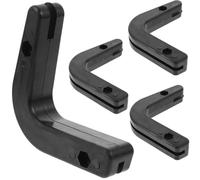 DECOMELODY 4pcs Wall Mounted Barbell Holder for Home Gym Equipment Space-saving Vertical Barbell Storage Rack with Smooth Surface PP Board Fitness Accessories for Weight Lifting