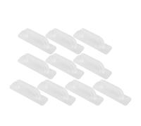 DECOMELODY 5 Pairs Self Adhesive Cabinet Handles No Drill Pull Handles for Closets Sliding Shower Doors Heavy-Duty Adhesion Minimalist Ivory White Design Easy Installation for Kitchen and