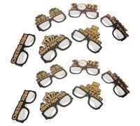 DECOMELODY 5 Sets Happy Year Paper Eyeglasses Lightweight Party Eyewear Photo Props Unique Festive Design for Year Eve Celebration Accessories