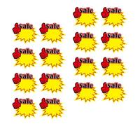 DECOMELODY 50 Pcs Commodity Price Tags with Burst Design for Retail Advertising, Market Price Signs for Shop, Blank Sale Labels for Supermarket Pricing