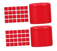 DECOMELODY 50pcs 8mm Solid Plastic Pigeon Leg Identification Rings Red Bird Foot Training Bands for Racing Doves and Small Birds