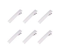 DECOMELODY 50pcs Mini Alligator Hair Clips Silver Iron Teeth Single Prong DIY Hair Accessories for Styling and Attaching Bows