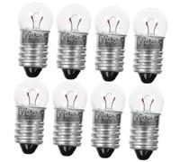 DECOMELODY 50pcs Miniature Tiny Light Bulbs with Round Socket for Electrical Kits and Science Experiments and Construction Indicator Lights for Educational Lighting Circuits