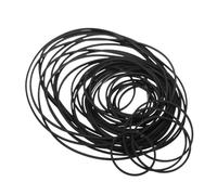 DECOMELODY 50pcs Mixed Rubber Recorder Belts for Cassette Tape Player and Dvd Drive Repair, 1mm Square Cross-section, Assorted Lengths 40-135mm, Replacement Belts for Audio Recorders