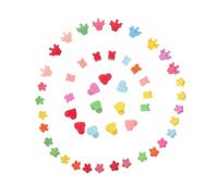 DECOMELODY 50Pcs Small Hair Claw Clips for Mini Plastic Jaw Grip Clips in Heart Crown Flower Star Rabbit Shapes Hair Accessories for Teens Non-slip