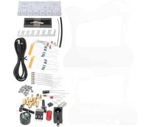 DECOMELODY 51 Single-chip Electronic Harp DIY Soldering Kit with Laser Lyre Components and Enclosure, Electronic Musical Instrument Parts Set for Music Instrument DIY and Harp Solder Project