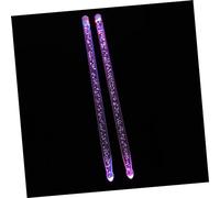 DECOMELODY 5a Luminous Drumsticks 2pcs Red Blue Glow-in-the-dark Percussion Sticks for Drum Set and Jazz Drumming Accessories