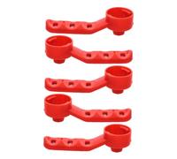 DECOMELODY 5pcs Ball Valve Lever Handles with Plastic Grip Iron Reinforced Replacement Parts for Outside Faucet Valve Fit for Outdoor Hose Bib Repair and Water Shut Off