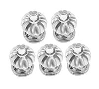 DECOMELODY 5pcs Crystal Clear Acrylic Door Pull Handles Durable Cabinet Drawer Knobs for Wardrobes Shoe Cabinets Bookcases Transparent Silver Base Easy Replacement for Old Antique Doors