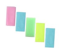 DECOMELODY 5pcs Exfoliating Bath Towels Long Back Scrub Strips for Home Bath Supply Foaming Back Cleaning Strips Easy to Clean Multi-Color