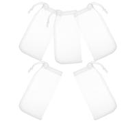 DECOMELODY 5pcs Fine Mesh Filter Media Bags for Aquarium Drawstring Nylon Fish Tank Filter Bags for Water Filtration X Aquarium Fine Mesh Filtration