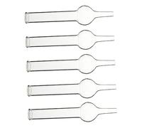 DECOMELODY 5pcs Glass Drying Tubes Single Ball Laboratory Teaching Equipment Chemistry Experiment Tubes for Middle High School Practical Use