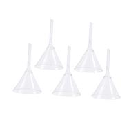 DECOMELODY 5pcs Glass Triangle Feeding Funnels for Laboratory Use Reusable Analytical Chemistry Glassware Lightweight Chemical Experiment Tool