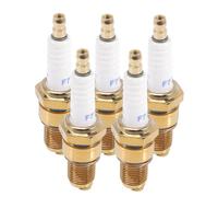 DECOMELODY 5pcs Gold Plated Spark Plugs for Lawnmower Generator Tractor Engines Ignition Parts with Easy Installation and Wear Resistant Design