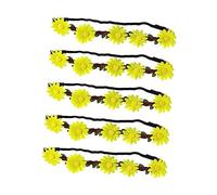 DECOMELODY 5pcs Hawaiian Sunflower Hair Wreath Bohemia Style Bag Beach Party Favors Simulate Flower Hair Band for Festival for Women