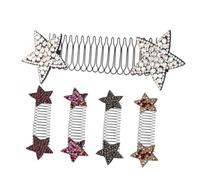 DECOMELODY 5pcs Invisible Hair Comb Clips No-trace Star Hair Barrettes for Women Comfortable Bangs Fixer Holder Styling Accessories Multi-color