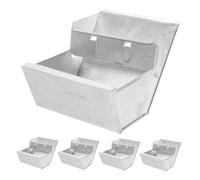 DECOMELODY 5pcs Metal Rabbit Feeder Boxes for Small Animals Large Capacity Food Dispenser Compatible with Rabbit Chick Cat Guinea Pig Cages Portable and Secure Hanging Bunny Food and Water