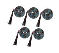 DECOMELODY 5pcs Mini Ceramic Pet Urns Small Dog Cat Cremation Ashes Holder Compact Keepsake Boxes for Memorial Ceremony Home and Portable Remembrance Jars